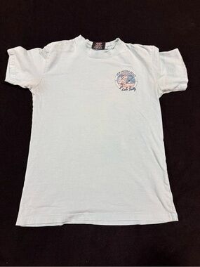 Light Blue Short Sleeve Graphic Tee - Unbranded